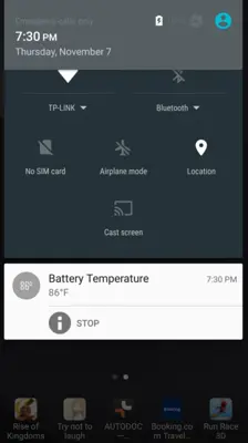 Battery Temperature android App screenshot 1